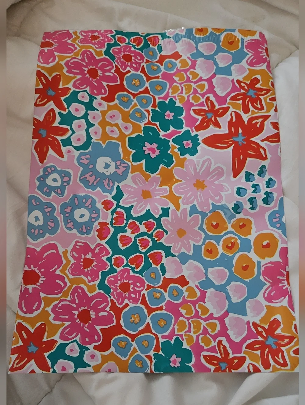 Vibrant Multicolor Floral Print POLYMAILERS 10x13inches - 15 For $7.00...!